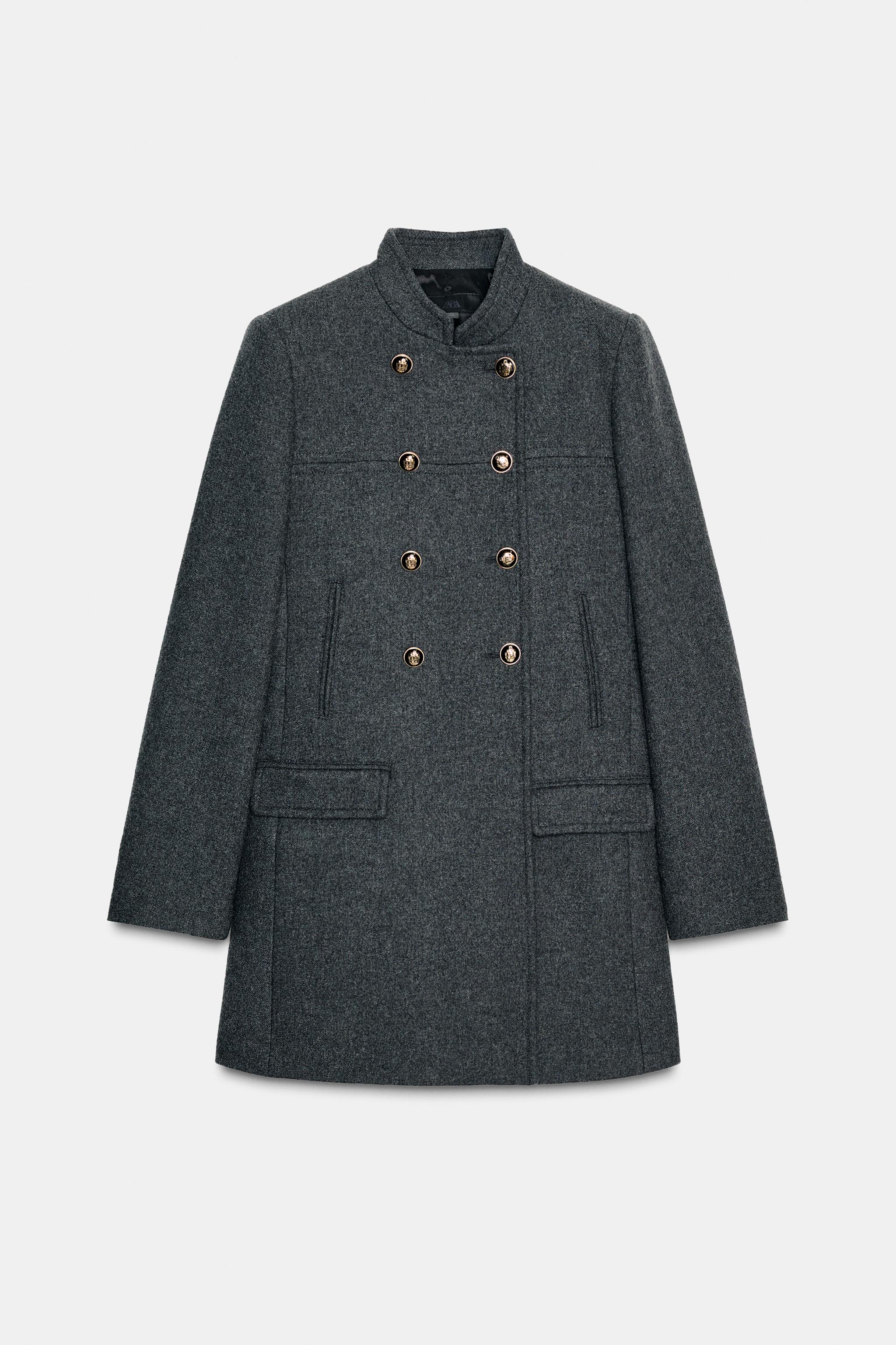 DOUBLE-BREASTED WOOL COAT
